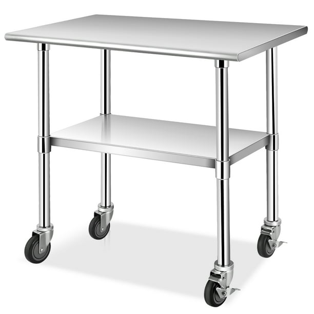 24" X 24" Stainless Steel Kitchen Work Prep Table Food Commercial Shelving